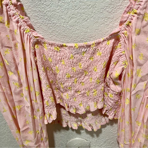 Faithfull the Brand Ella Pink and Yellow Luda Floral Print Blouse - Picture 9 of 14